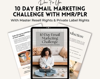 Défi marketing par courriel de 10 jours | Droits principaux de revente (MRR) et droits de marque privée (PLR) | Modèle de toile | Aimant en plomb | Fait pour vous.
