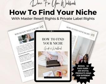 How To Find A Niche Guide With Master Resell Rights | Done For You | How To Find Your Niche | MRR Digital Product Ebook To Resell.