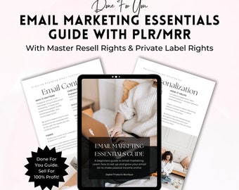 Email Marketing Essentials Guide with Master Resell Rights (MRR) and Private Label Rights (PLR) | Done For You Digital Marketing Product.