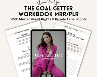 Goal Getter Workbook: 20 Page Canva Template with MRR & PLR (Digital Download)
