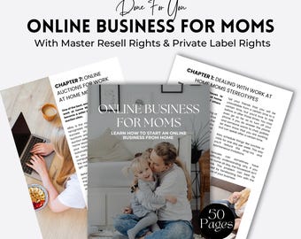 Online business guide for moms. Side hustle ideas for stay at home moms with plr and mrr.