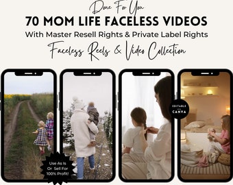 Faceless Videos with MRR | Aesthetic Videos | Master Resell Rights | Done For You | Motherhood | Faceless Instagram | Story Templates.