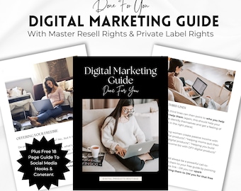 Done for you Digital Marketing Guide with Master Resell Rights MRR | Done For You Marketing Guide | Private Label Rights PLR Digital Product