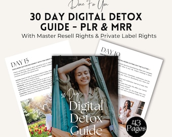 30 dagen digitale detox-gids: PLR, MRR e-boek (canva bewerkbaar)