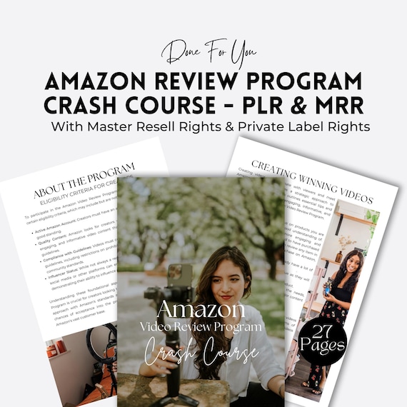 Amazon Video Review Guide: Canva eBook Template (PLR & MRR)