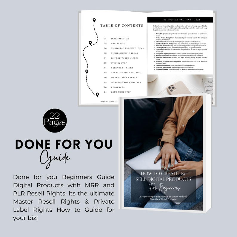 Digital Product Guide: Passive Income With PLR & MRR (DFY) - Etsy Australia