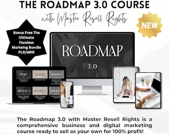 Roadmap 3.0 | Digital Marketing Course | Master Resell Rights | 100% Profits | Make Money Online | BONUS Faceless Marketing Bundle.