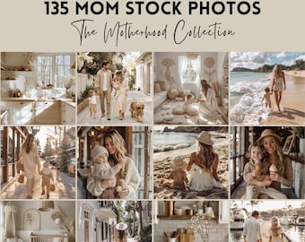 Neutral Motherhood Stock Photos | 135 Mom & Child Images (MRR PLR)