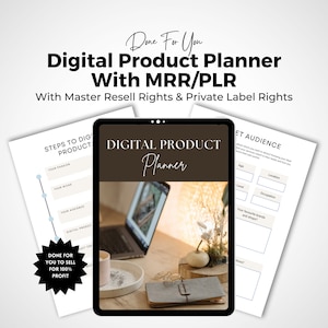 Digital Product Planner with Master Resell Rights (MRR) and Private Label Rights (PLR) | Done For You Digital Product To Resell.