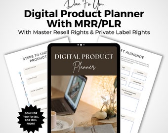 Planificador de productos digitales: Derechos de reventa, ingresos pasivos (descarga digital)