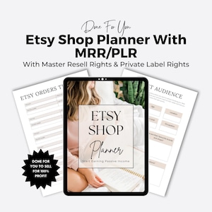 Planificador de tienda de Etsy: Planificador digital MRR/PLR para reventa (DFY)