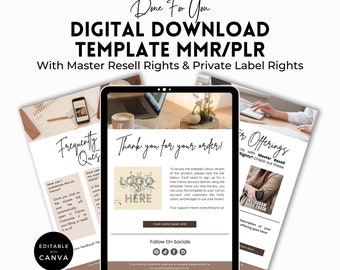 Canva Template for Etsy Sellers. Editable Digital Download Instructions for Instant Access.