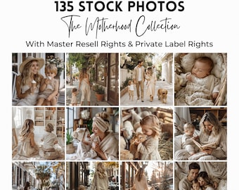 135 Stock Images Master Resell Rights | Faceless Digital Marketing | Content Creators | Motherhood MRR & PLR Stock Photos | Done For You.