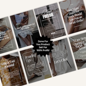 Pu&ograve; includere: Un collage di nove modelli di post Instagram con suggerimenti per far crescere un'azienda sui social media. I modelli presentano una variet&agrave; di colori e font e includono testo come "Sblocca la tua libert&agrave; finanziaria", "Suggerimenti per il branding", "Quante volte a settimana dovresti pubblicare sui social media?" e "3 semplici passaggi per ottimizzare il tuo account di social media".