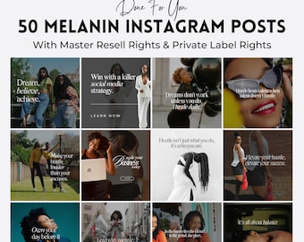 Modelli di post Instagram di Melanin / Contenuti di lusso per i social media (MRR)