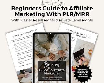 Affiliate Marketing Beginners Guide: Canva Template with MRR & PLR (Digital Download)