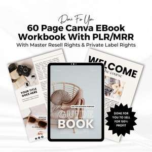 Canva Ebook Vorlage mit MRR & PLR Rechte | Bearbeitbares digitales Produkt | Anpassbare Bleimagnet Arbeitsmappen Vorlagen | Master Wiederverkaufsrechte.