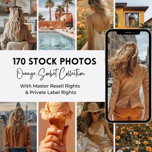 Oranje anonieme marketingfoto&#39;s MRR | Esthetische anonieme digitale marketing Stockafbeeldingen | Socialmediamarketing | Instagram-reel | PLR MRR