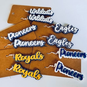 School spirit earrings, earrings, school spirit