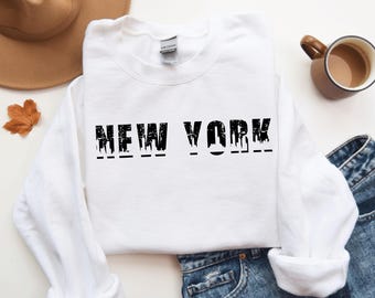 New York City-sweater, New York, New York-shirt, ik hou van New York, New York-sweater, cadeau vriendin, New York Liberty-shirt, New York...
