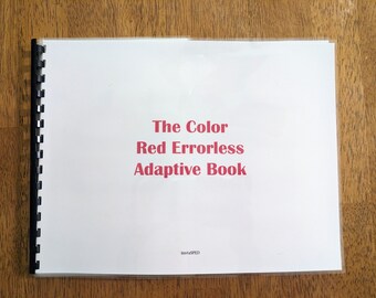 The Color Red Adaptive Errorless Book