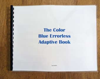 The Color Blue Adaptive Errorless Book