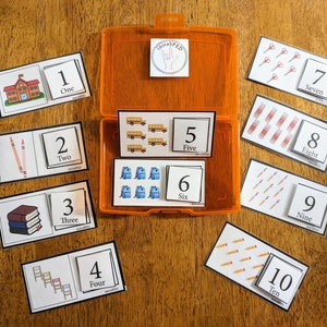 Back to School Counting Task Box