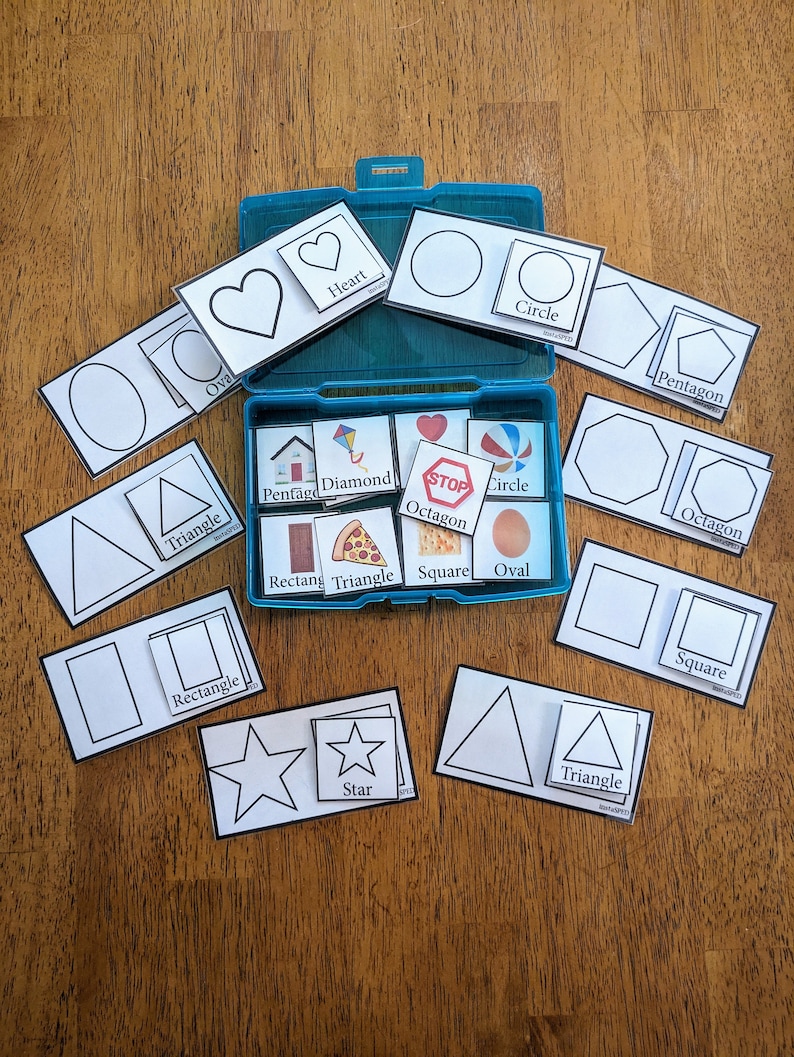Shape Matching Task Box, 2 Levels - Etsy