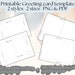 Printable Greeting Card Template | DIY Design | 4x6 and 5x7 Sizes ...