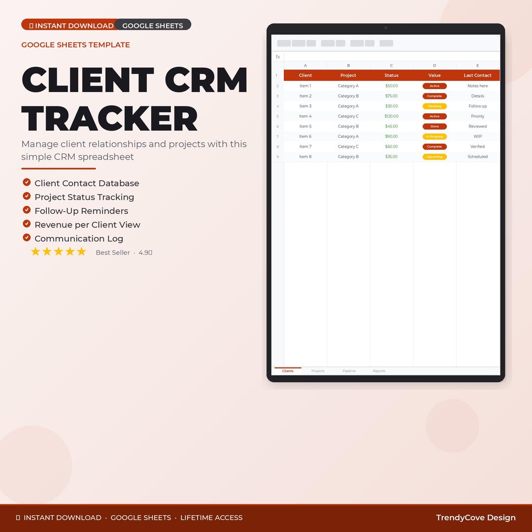 Freelancer Invoice Tracker Google Sheets Template Bookkeeping ...