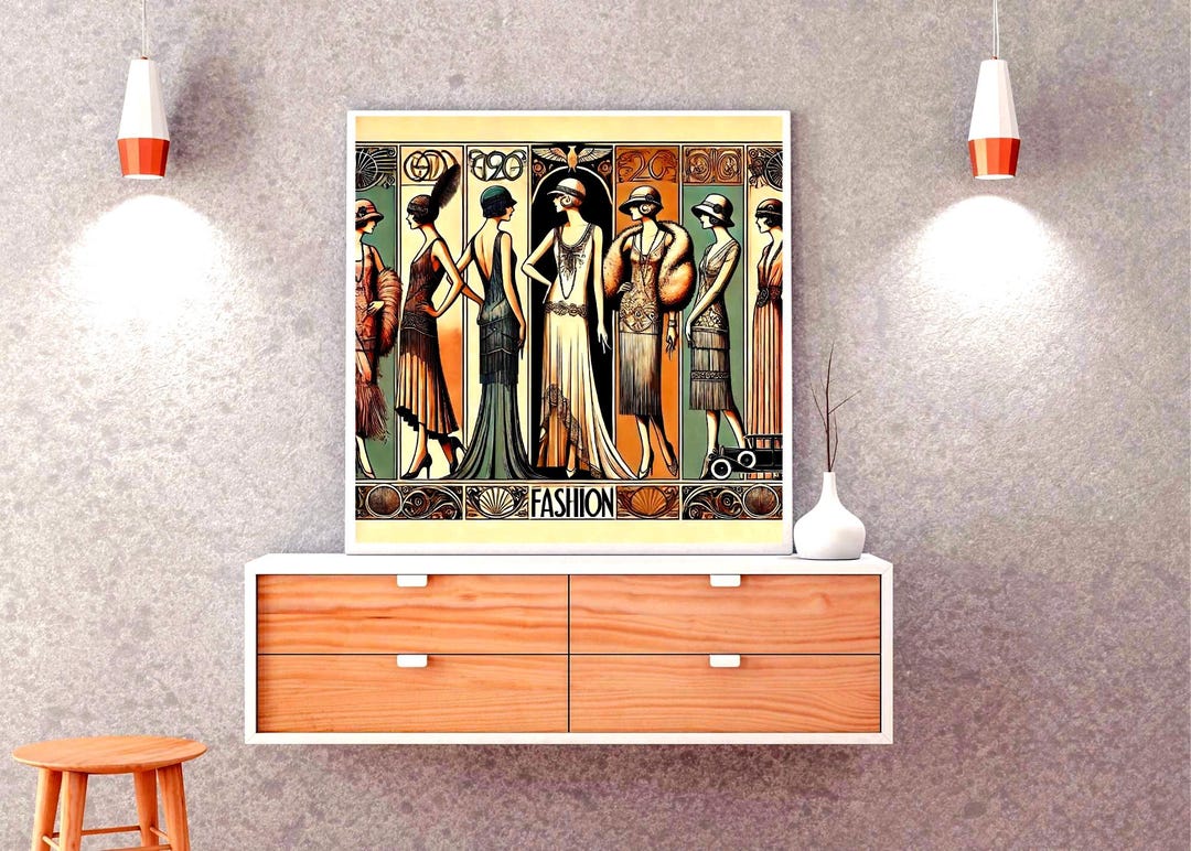 Art Deco Fashion Wall Art | 1920s Vintage Style Print | Great Gatsby ...