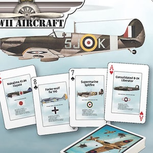 World War II Aircraft Playing Cards Playing Cards Poker Cards Collectible Cards Playing Collection Board Card Game