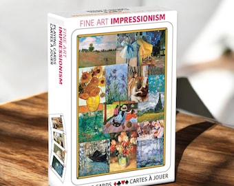 Fine Art Impressionism Playing Cards – 54 Luxury Poker Deck, Collectible Card Game for Board Game Lovers