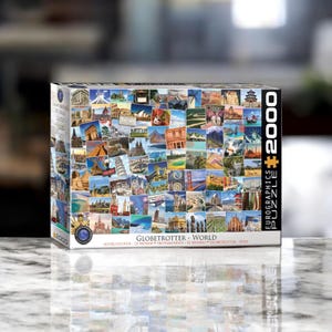 Globetrotter World – 1000-teiliges Puzzle für Erwachsene, Puzzle und Brettspiel