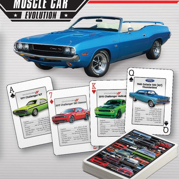Muscle Cars, 54 Playing Cards Luxury Playing Cards Poker Cards Trading Cards Playing Card Collectible Game Board Game
