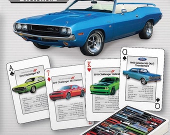 Muscle Cars, 54 playing cards, Luxury Playing Cards, Poker Cards, collectible cards, playing card game, collectible board game