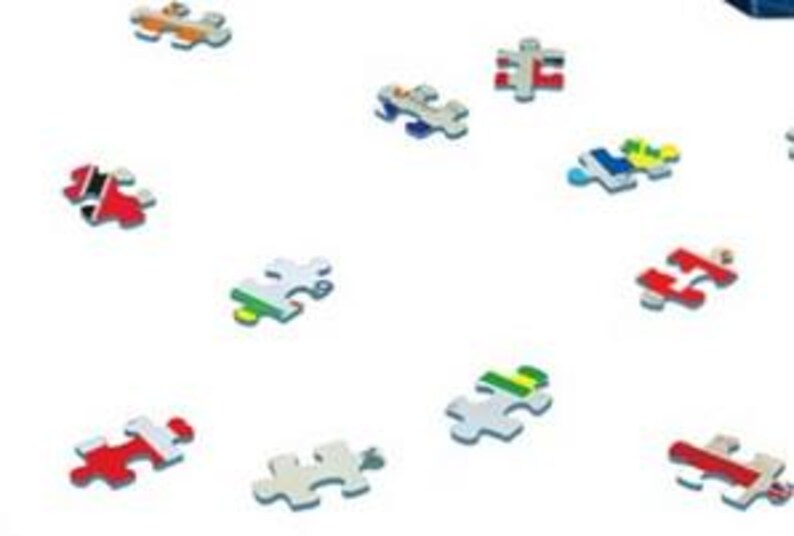 K&ouml;nnte beinhalten: Eine Sammlung von Puzzle-Teilen mit Flaggen aus verschiedenen L&auml;ndern. Die Flaggen sind bunt und beinhalten Rot, Wei&szlig;, Blau, Gr&uuml;n und Gelb. Die Teile sind auf einem wei&szlig;en Hintergrund verstreut.