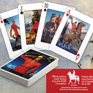 RCMP Real Policía Montada de Canadá, 54 naipes, cartas de póquer, cartas coleccionables, juego de cartas, juego de mesa
