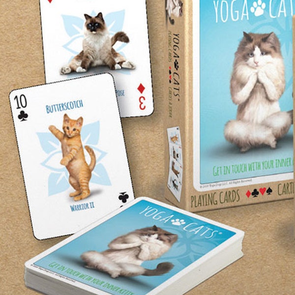 Yoga Cats, 54 Playing Cards Luxury Playing Cards Poker Cards Trading Cards Playing Poker Card Collectible Game Board Game