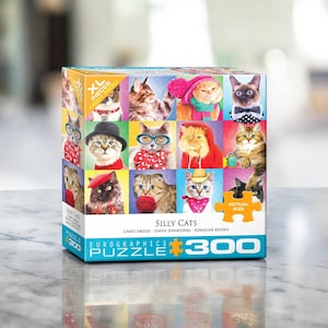 Silly Cats – 300-teiliges Puzzle für Erwachsene, Puzzle und Brettspiel