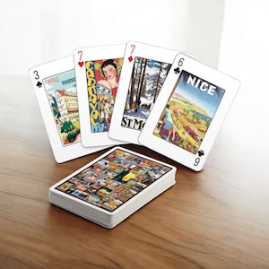 Travel the World Playing Cards – 54 Luxury Poker Deck, Collectible Trading Cards Game for Card & Board Games