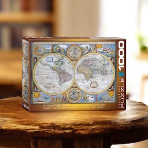 Mapa del Mundo Antiguo, Rompecabezas de 1000 Piezas, Rompecabezas para Adultos, Juegos de Ingenio, Rompecabezas, Juego de Mesa, Juguete de Rompecabezas