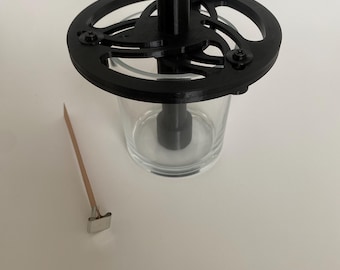 Wood Wick Adjustable + Auto-Centering + Magnetic Wick Centering Tool – Customizable for Wood Wicks with Custom Placing Pipes