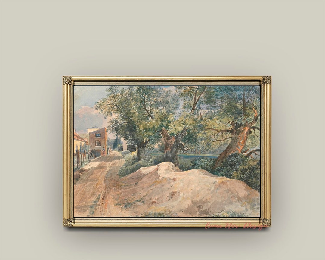 Vintage Print Art Vintage Painting Wall Art Original Artist Instant ...