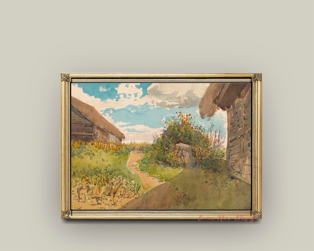 Vintage Print Art Vintage Painting Wall Art Original Artist Instant ...