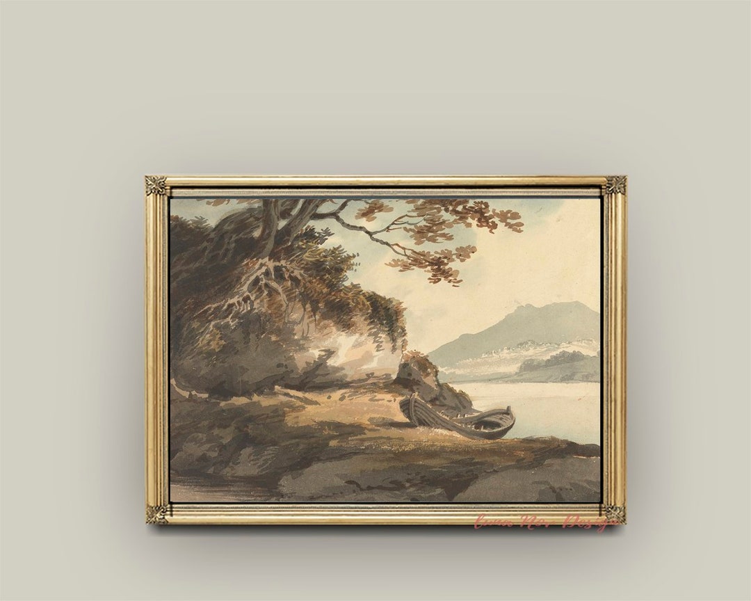 Vintage Print Art Vintage Painting Wall Art Original Artist Instant ...