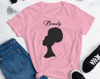 Frauen Kurzarm-T-Shirt-Black Beauty Afroamerikaner Melanin Schwarze Frauen Afrocentric Kurzarm-Shirt Melanin-T-Shirt Black Pride