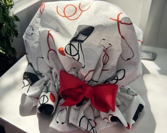 Satin Lined Shower Cap, Water Resistant, Adjustable