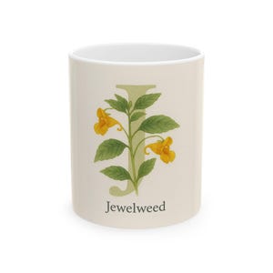 Taza de cerámica con hierbas medicinales, regalo para jardineros, taza de té y café, cumpleaños, Día de la Madre, decoración del hogar, naturaleza