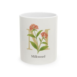 Taza de cerámica de algodoncillo, regalos para jardineros, taza de té y café, cumpleaños, Día de la Madre, decoración del hogar, naturaleza